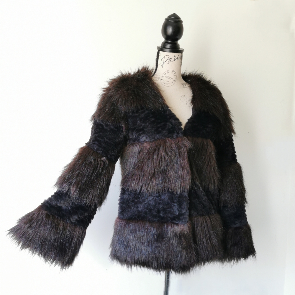 Halston Heritage faux fur coat